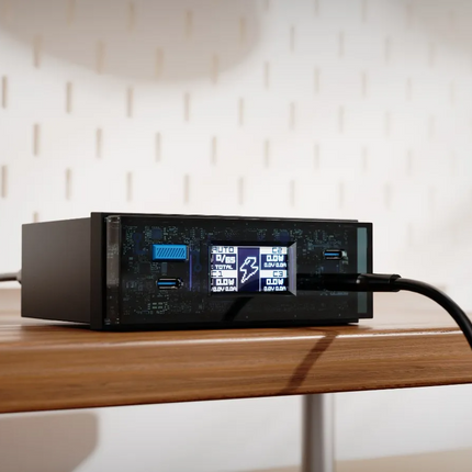 Powerology Power Hub Desktop Charging Station - Black - The Powerology Power Hub Desktop Charging Station is a powerful charging solution with power output capacities of up to 65W