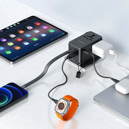 The Powerology 2500W Universal Travel Adapter with a 4000mAh Power Bank is a true all-in-one global charge solution; it has been designed for utmost c