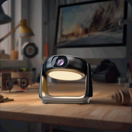 The Powerology Rotating Stand Portable Projector is a state-of-the-art device that brings the magic of the big screen right into your home with its ad