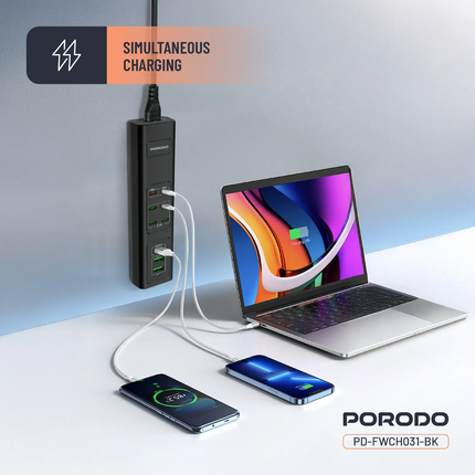The Powerology Rotating Stand Portable Projector is a state-of-the-art device that brings the magic of the big screen right into your home with its ad