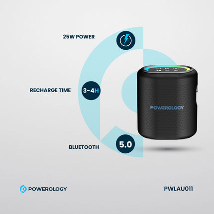 Powerology Portable Loud Speaker - Black