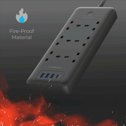 organize your desk by use of Powerology 6 AC
Multi-Port Power Strip! This multi-Port 48W Power hub is an all-in-one device
and is a clever choice for 