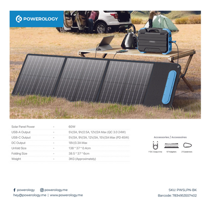 This is the Powerology Mono Crystalline Solar Panel, a perfect tool for all the people who care about the ecosystem, and better ways to provide electr