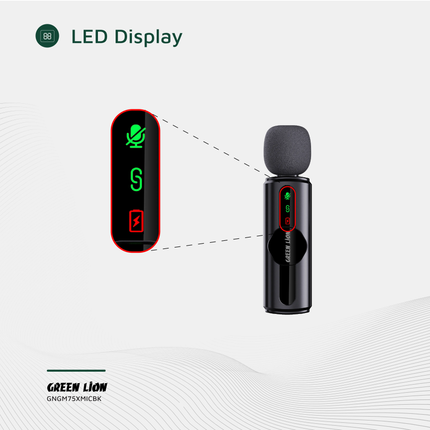 GREEN LION GM-75X MICROPHONE 3 IN 1 - BLACK