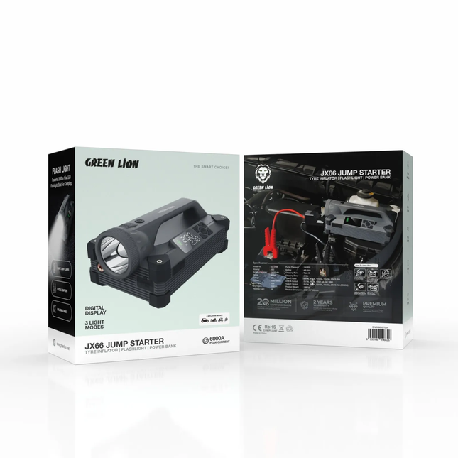 GREEN LION JX66 JUMP STARTER 24000MAH - GRAY