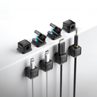 GREEN LION MAGNETIC  CLIP CABLE ORGANIZER  10 PCS/SET - BLACK