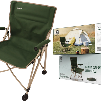 GREEN LION OUTDOOR CAMPING CHAIR WITH CARRYING BAG - DARK GREEN