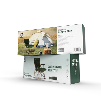 GREEN LION OUTDOOR CAMPING CHAIR WITH CARRYING BAG - DARK GREEN