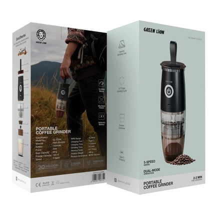 GREEN LION PORTABLE COFFEE GRINDER - BLACK