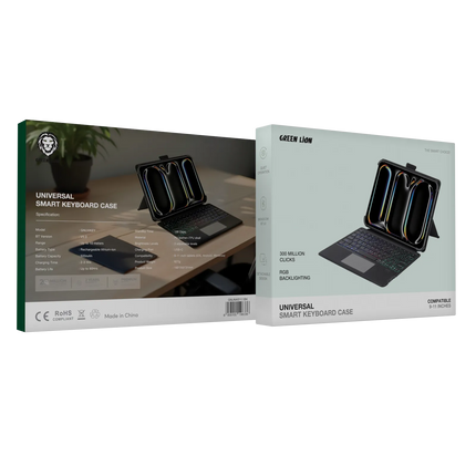 GREEN LION UNIVERSAL SMART KEYBOARD CASE ARABIC & ENGLISH - BLACK