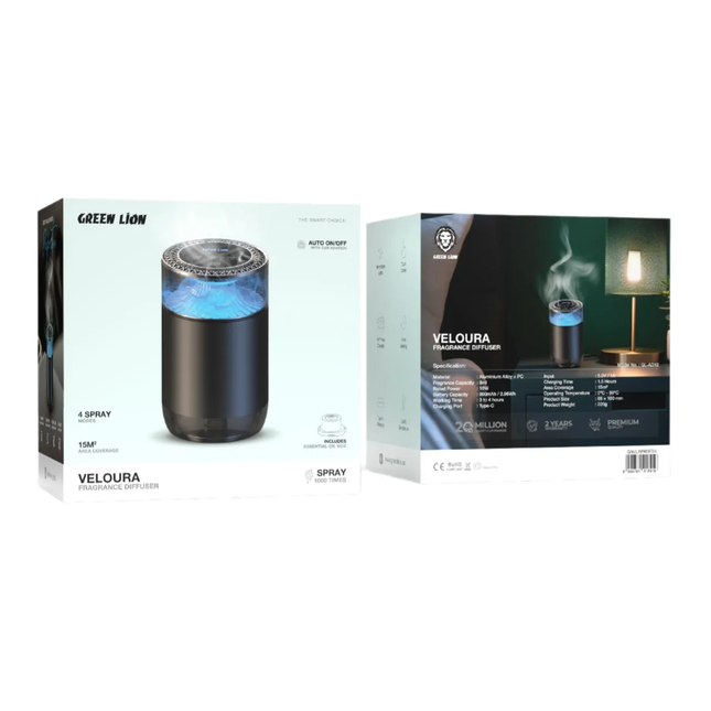 GREEN LION VELOURA FRAGRANCE DIFFUSER - BLACK