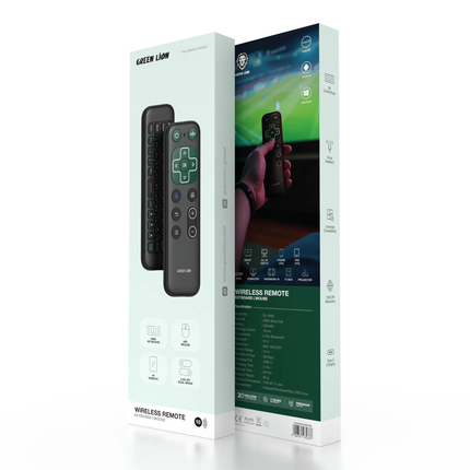 GREEN LION WIRELESS REMOTE WITH KEYBOARD AND MOUSE - BLACK