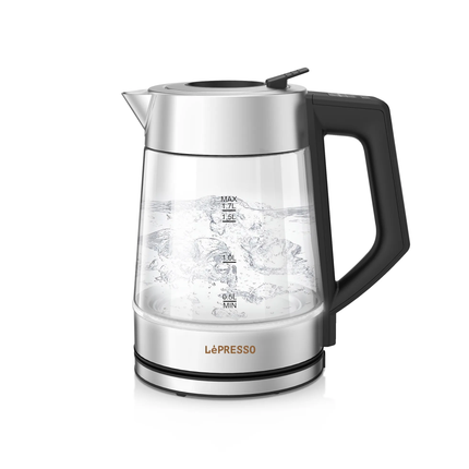 LEPRESSO 1.7L GLASS KETTLE 2200W - BLACK