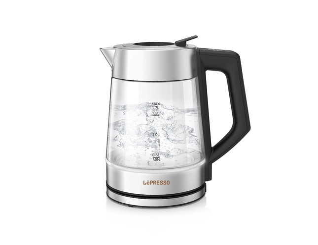 LEPRESSO 1.7L GLASS KETTLE 2200W - BLACK