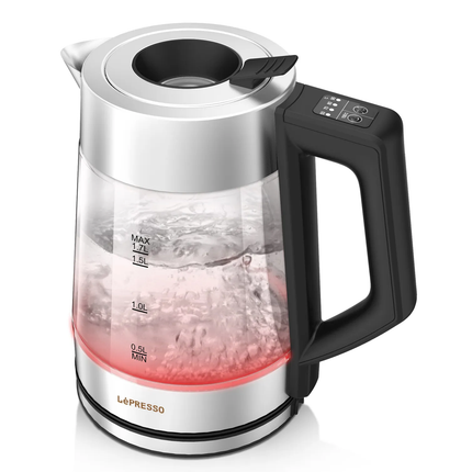 LEPRESSO 1.7L GLASS KETTLE 2200W - BLACK