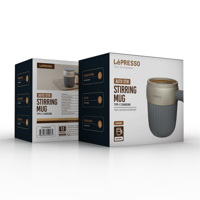 LEPRESSO MAGNETIC MIXING CUP 450ML - GREY