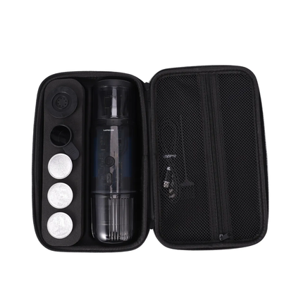 LePresso Portable Mini Espresso Machine with Travel Pouch - Black