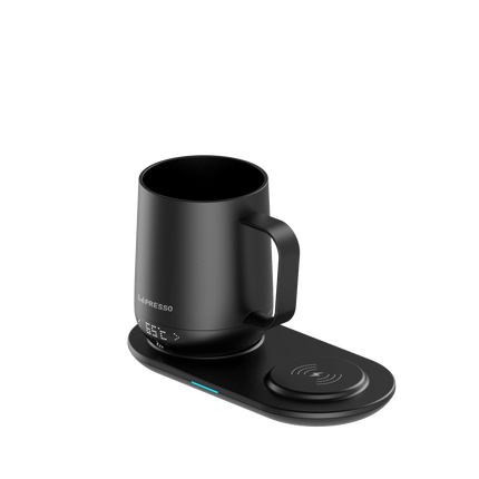 LEPRESSO HEATED MUG 12OZ WITH WIRELESS CHARGING PAD - BLACK