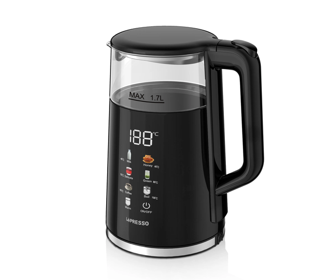 Lepresso Electric Window Kettle Multi-Temprature Display - Black