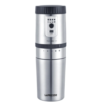 LePresso Portable Mug Burr Grinder Coffee Maker