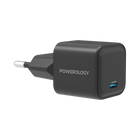 Powerology 35W Single Port Type-C GaN Charger with EU Plug - Black