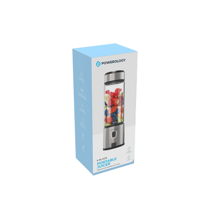 POWEROLOGY 6-BLADE PORTABLE JUICER 450ML 126W - ALUMINUM