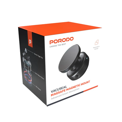 PORODO AUTO ELECTRIC SUCCTION 360 ROTABLE MAGNETIC MOUNT  - BLACK