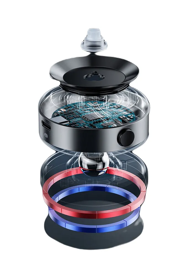 PORODO AUTO ELECTRIC SUCCTION 360 ROTABLE MAGNETIC MOUNT  - BLACK