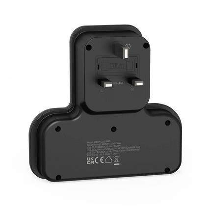 PORODO PD 45W 2C PORT ADAPTER - BLACK