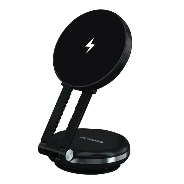 PORODO 15W MAGSAFE WIRELESS CHARGER WITH DUAL N52 MAGNETS FOLDABLE & EXTENDABLE ELECTR