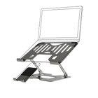 PORODO 2-IN-1 ADJUSTABLE AND FOLDABLE LAPTOP WITH PHONE STAND - SILVER