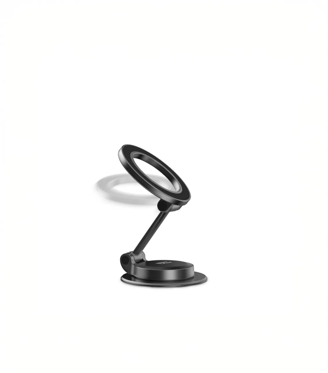 PORODO 360° FOLDABLE DUAL PILOT DISKS WITH GLUE N52 MAGSAFE CAR MOUNT - BLACK