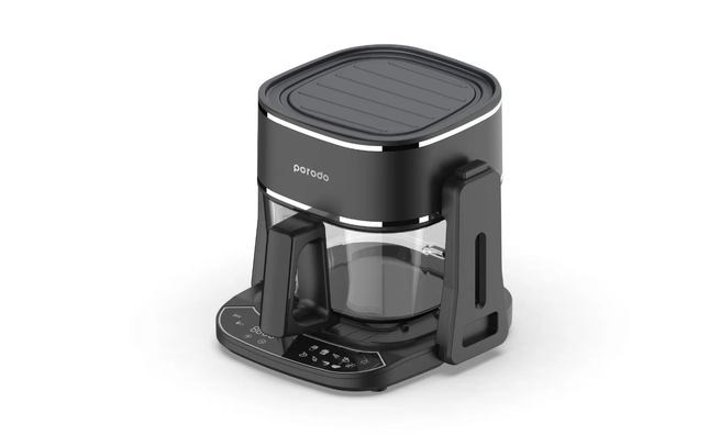 Porodo Lifestyle 2-in-1 Glass Air Fryer – Black