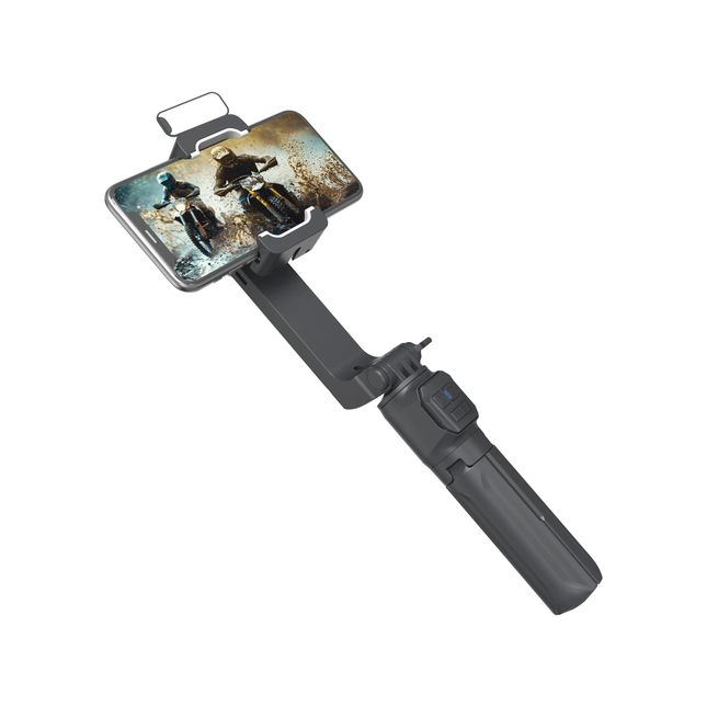 PORODO ANTI-SHAKE GIMBAL WITH ROTATABLE CENTRAL CONTROL - BLACK