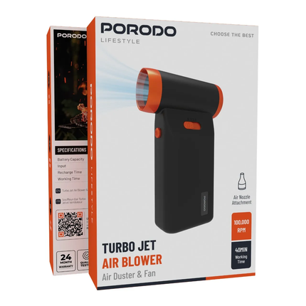 Porodo Lifestyle Turbo Blower 110K RPM – Black