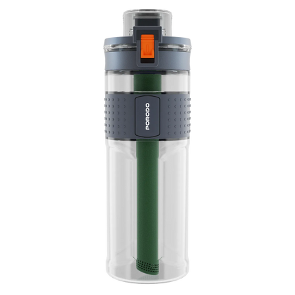 Porodo Lifestyle Water Filter Bottle – 500ml, Black