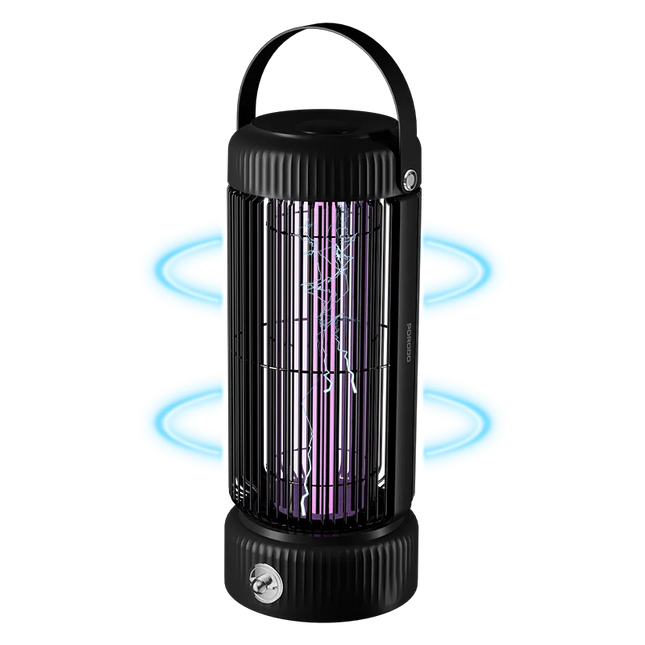 PORODO LIFESTYLE ELECTRIC INSECT KILLER LAMP 2000MAH TYPE-C - BLACK