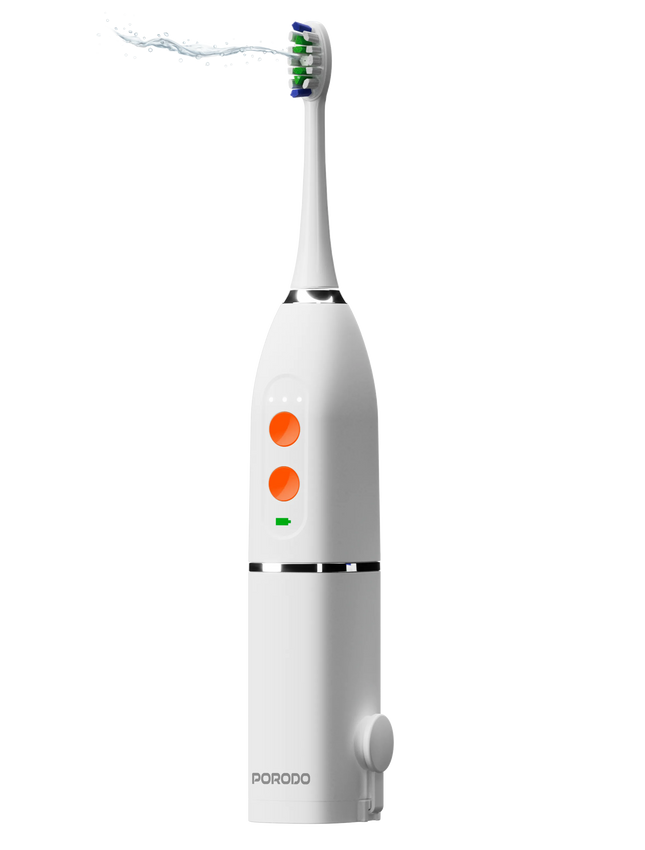 PORODO LIFESTYLE 1000MAH IPX7 ELECTRIC TOOTHBRUSH WITH MANUAL MODE 110ML WATER TANK
