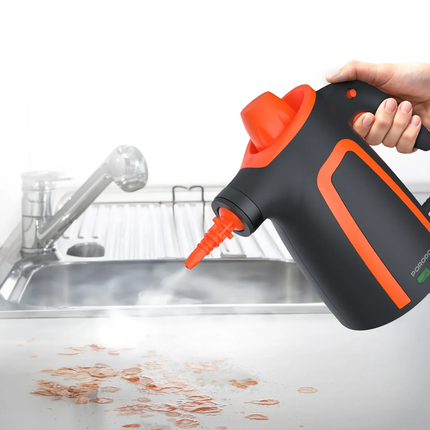 PORODO LIFESTYLE 1050W DETERGENT STEAM CLEANER - BLACK