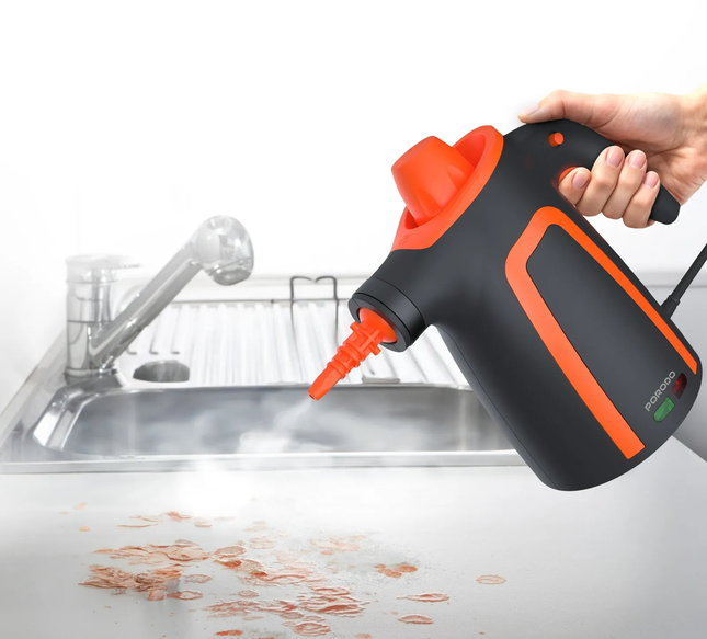 PORODO LIFESTYLE 1050W DETERGENT STEAM CLEANER - BLACK