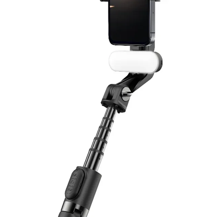 PORODO GIMBAL STABILIZER SELFIE STICK TRIPOD WITH FILL LIGHT & DETACHABLE REMOTE - B