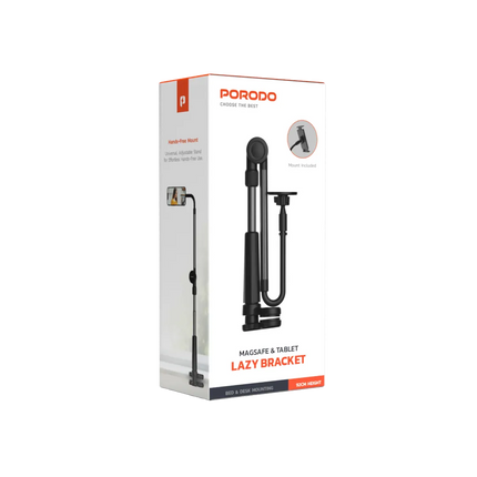 PORODO LAZY MAN STAND WITH MAGNETIC SUCTION 92CM - BLACK