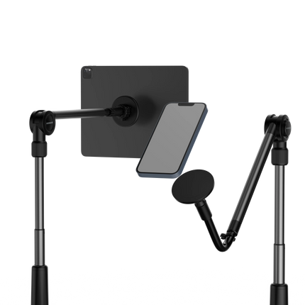 PORODO LAZY MAN STAND WITH MAGNETIC SUCTION 92CM - BLACK