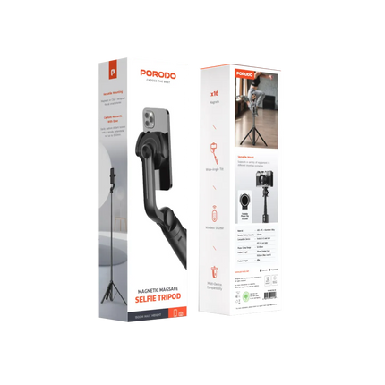 PORODO MAGNETIC SELFIE STICK 150CM EXTENDABLE WITH 3 LEG TRIPOD AND REMOTE CONTROL -