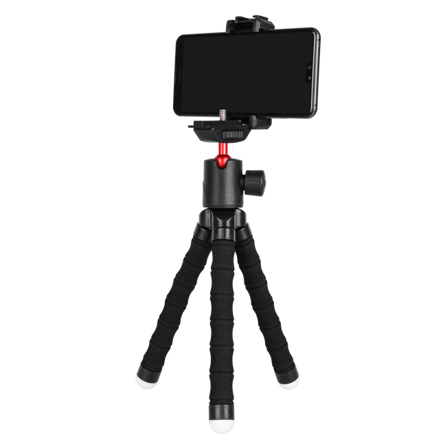 PORODO TABLE TRIPOD WITH PHONE HOLDER - BLACK