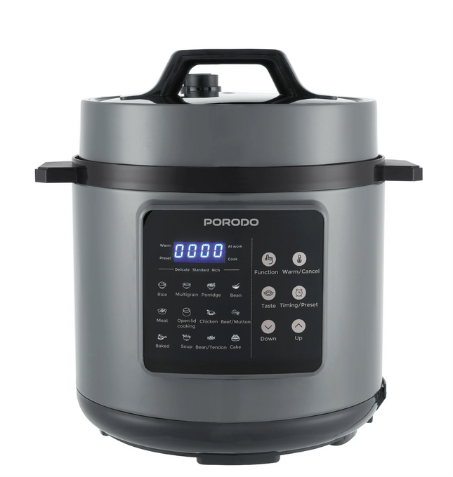 Porodo Lifestyle 1300W Electric Pressure Cooker – 6L, Black