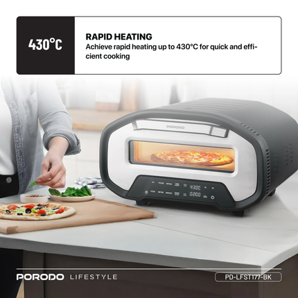 Porodo Lifestyle Pizza Oven 12L – Black