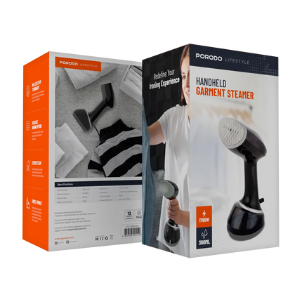 Porodo Lifestyle Portable Garment Steamer 1700W – Black