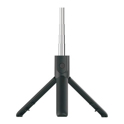 PORODO BLUETOOTH SELFIE STICK WITH TRIPOD ( DETACHABLE REMOTE SHUTTER ) - BLACK