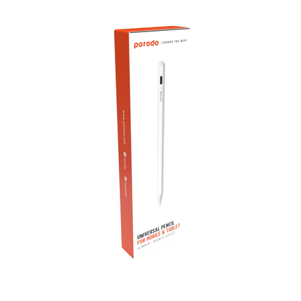 PORODO UNIVERSAL SMART PENCIL WITH TOUCH SWITCH - WHITE